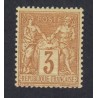 Timbre France N°86 - 3 c. bistre-jaune  -Type Sage (Type II)  Neuf** - cote 330 Euros lartdesgents.fr