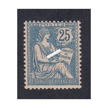 Timbre France Type mouchon retouché N°127 - 1902 Neuf**  - Signé -cote 525 Euros lartdesgents.fr