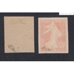 Timbres non dentelés France Type Semeuse N°130g et 138g - 1903-1906 Neufs - Signés -  cote 195 Euros lartdesgents.fr