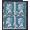 Bloc de 4 timbres n°179 1f. bleu Pasteur Neufs** Signés lartdesgents.fr