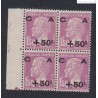 BLOC DE 4 TIMBRES N°251 Bord de feuille  Année 1928  NEUF* * Signé  Cote 480  Euros