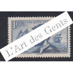 Timbre n°297 - Jacques Cartier - Neuf** - Signé - cote 200 Euros  - lartdesgents.fr