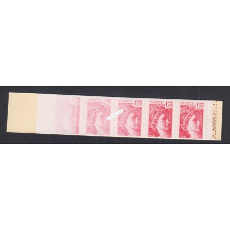 Timbre Variété, Carnet 1974-C2a Plusieurs timbres imprimés à sec- Neuf** Signé lartdesgents.fr