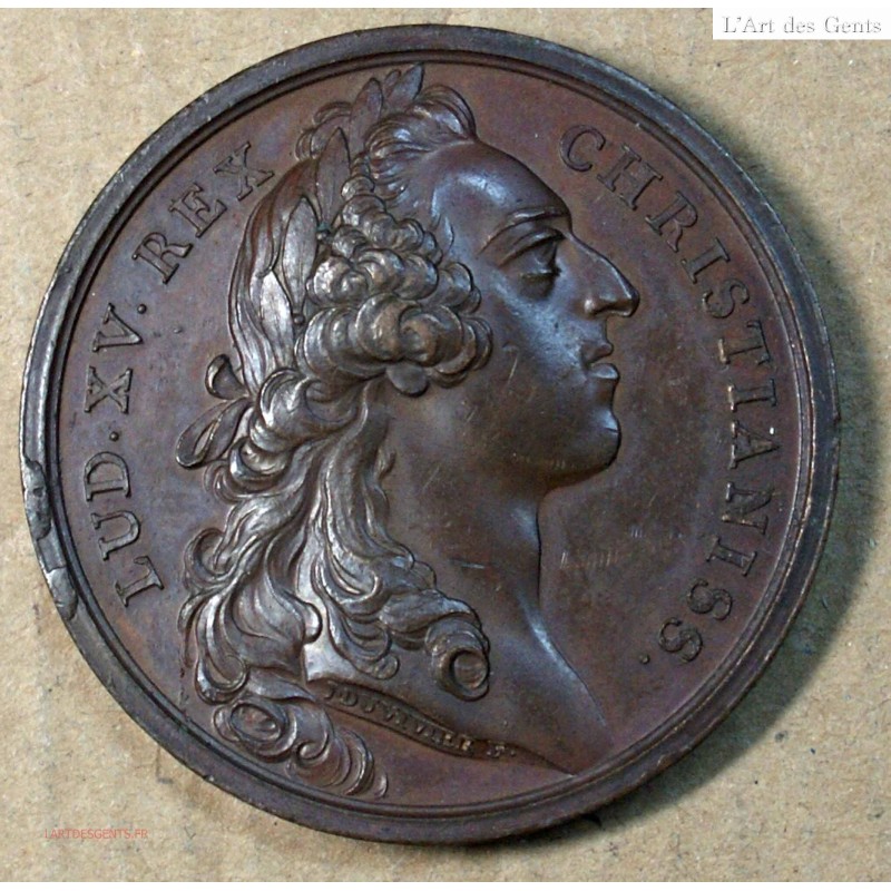 Médaille LOUIS XV, naissance du prince 1715 , lartdesgents.fr