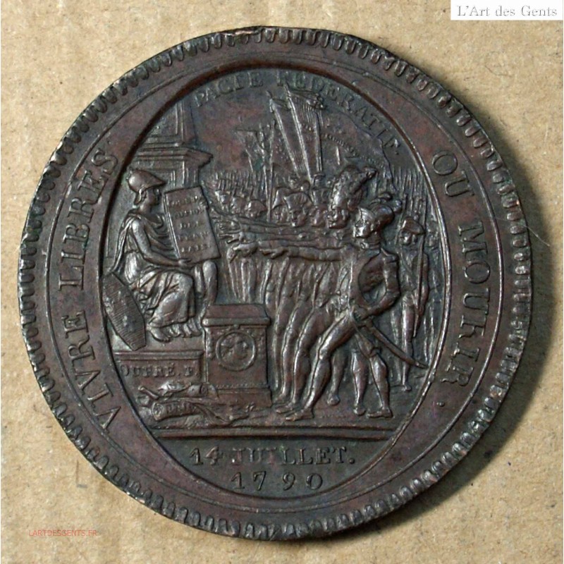 Médaille 5 SOLS 1790 MONNERON (1), lartdesgents.fr