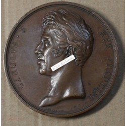 Médaille CHARLES X 1826 Agrandissement de l'église Saint-Denis-du-Sacrement à Paris, lartdesgents.fr