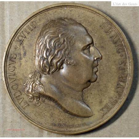 Médaille LOUIS XVIII 1818 Pompe funèbre du Prince de Condé, lartdesgents.fr