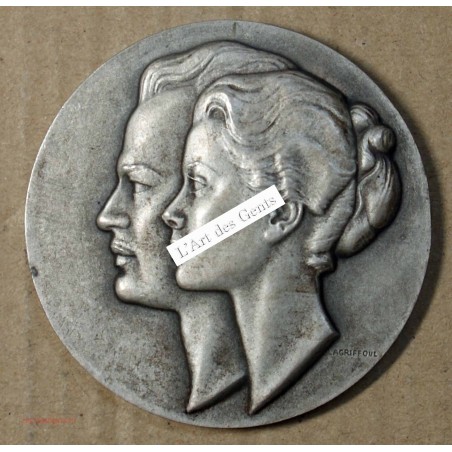 Rare Médaille Argent Monaco Mariage 1956, lartdesgents.fr