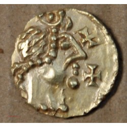 Tremissis Sigebert III, 634-656. Aquitaine. Banassac (Lozère). Tremissis, lartdesgents.fr