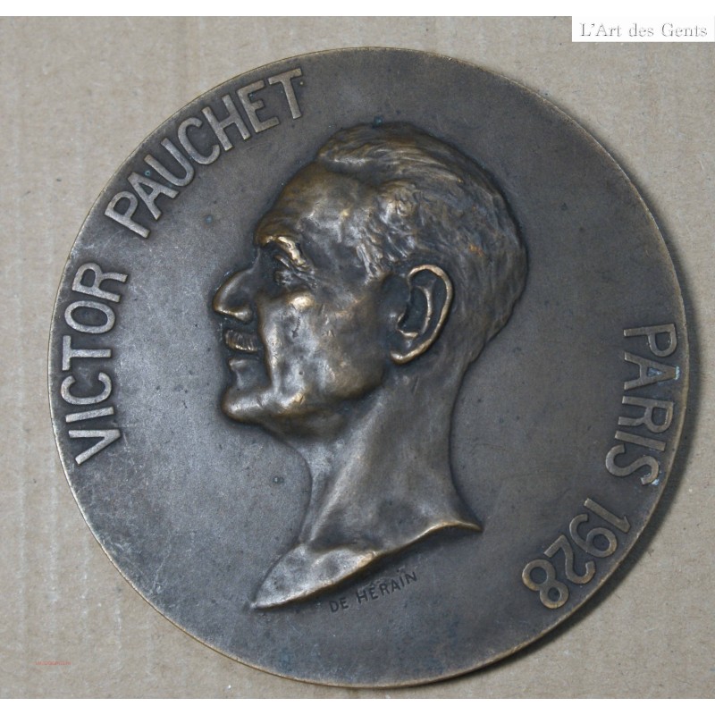 Médaille VICTOR PAUCHET PARIS 1928, lartdesgents.fr