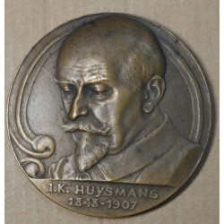 Médaille, Joris-Karl Huysmans, La cathédrale 1931, lartdesgents.fr