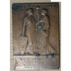 Médaille, plaque,  Adduction des sources de l'Avre, 1893 Paris par O. Roty lartdesgents.fr