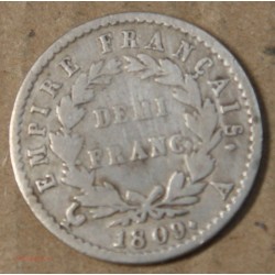 NAPOLEON Ier, demi Franc 1809 A PARIS, lartdesgents.fr