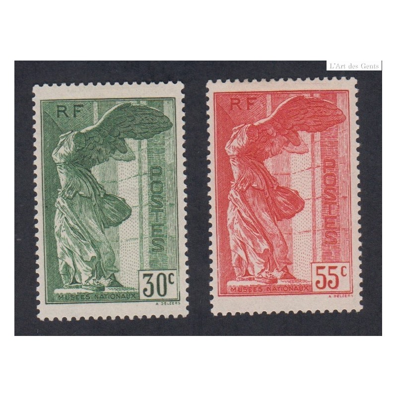 Paires Timbres n°354 et 355 - Samothrace - Neuf* charnière - Signé - cote 170 Euros  - lartdesgents