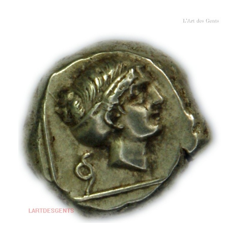 LESBOS - MYTILENE Hecte Electrum (tête de (Artémis - Ménade)440-450 avant J.C., lartdesgents.fr