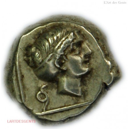 LESBOS - MYTILENE Hecte Electrum (tête de (Artémis - Ménade)440-450 avant J.C., lartdesgents.fr