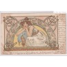 rare CPA Alphonse Mucha, Fleur de cerisier.