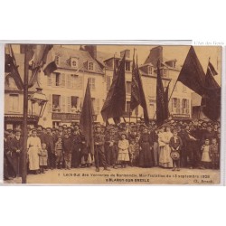 Rare CPA 76 Lock Out des Verreries de Normandie. Manifestation du 13 septembre 1908 à BLANGY-SUR-BRESLE -
