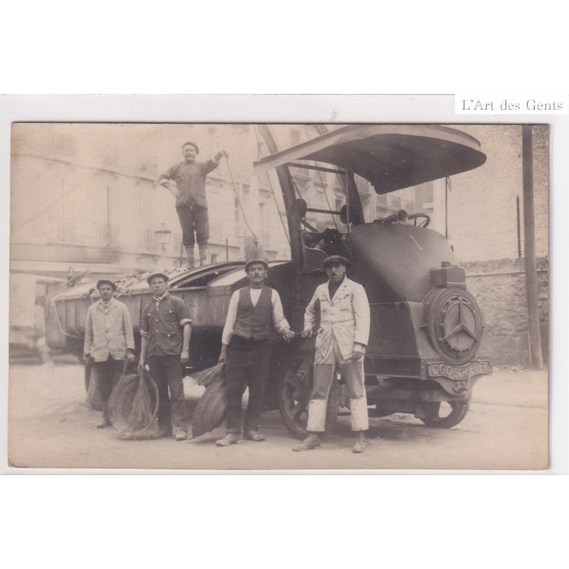 carte photo - 13 Marseille - le Personnel de la Benne N°1 vous souhaite une bonne et heureuse année