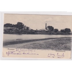 1905 carte postale de CHINE, TIENTSIN usine de bois d'amadou (usine d'amadou)