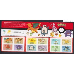 Carnet correspondance Pokémon 12 timbres Neuf*** Lartdesgents