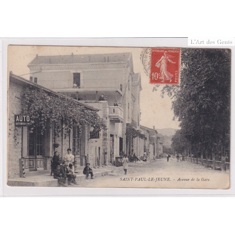 CPA 07 - Ardèche, Saint-Paul-Le-Jeune - Avenue de la gare