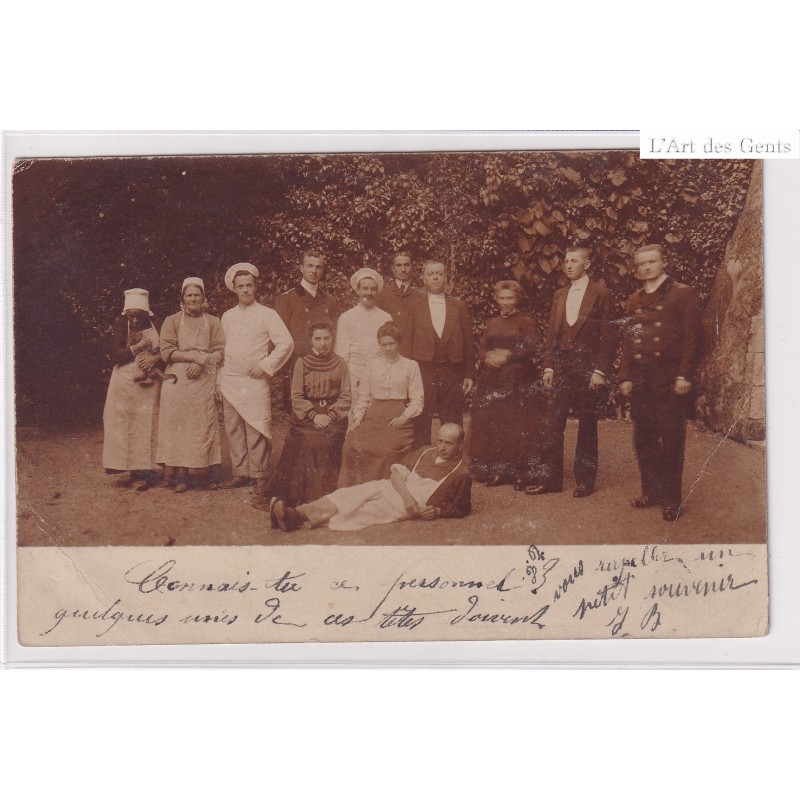 Carte Photo - 16 - Personnel du Chateau de Verneil sur Charente 1903