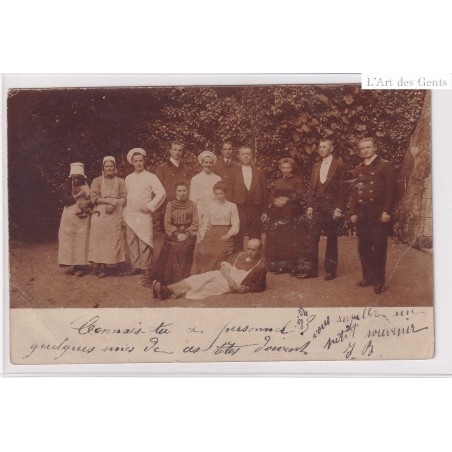 Carte Photo - 16 - Personnel du Chateau de Verneil sur Charente 1903