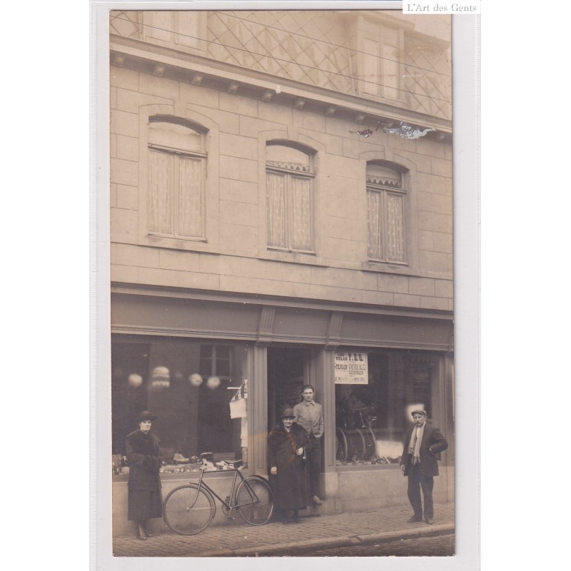 Carte Photo - BELGIQUE, QUIEVRAIN - Magasin de vélo