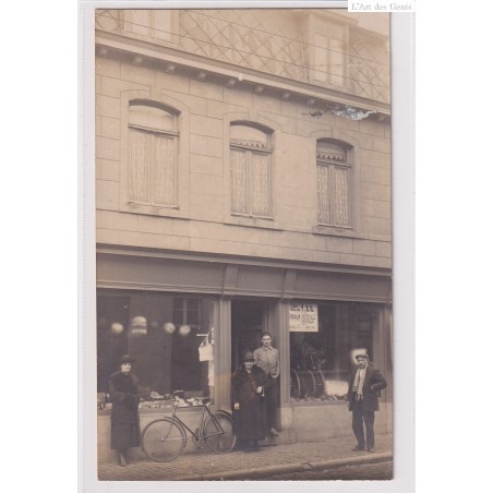 Carte Photo - BELGIQUE, QUIEVRAIN - Magasin de vélo