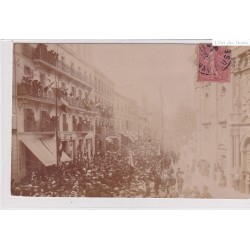 Carte Photo 84 AVIGNON - Rue de la République 1907 fête provençale.