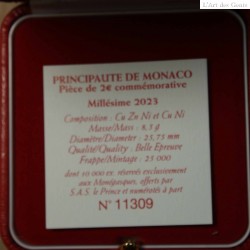 Coffret BE 2€ 2023 " MONACO REGNIER III", lartdesgents.fr