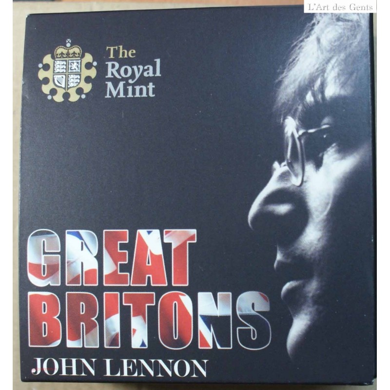 (2) COFFRET BE SILVER- 5 pounds 2010 John LENNON - THE ROYAL MINT, lartdesgents.fr