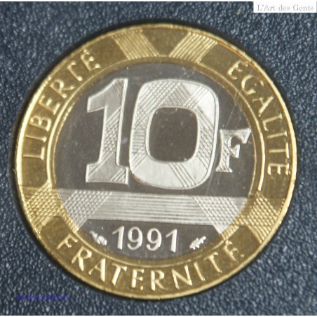 FRANCE BE, 10 Francs 1991 + 100 Francs 1991  Belle Épreuve, lartdesgents