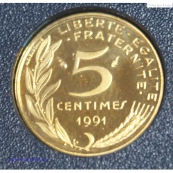 Moderne Française, 5, 10, 20, 50 centimes + 1 franc 1991 BE Belle Épreuve, lartdesgents.fr