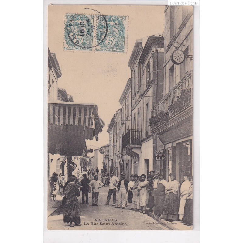 CPA 84 - VALRÉAS - RUE SAINT ANTOINE COMMERCES AU PETIT PARIS - CP84-34