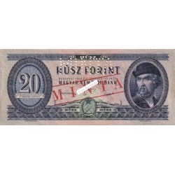 Billet Hongrie Spécimen - 20 Forint 24-10-1949 MINTA N° C152 063895