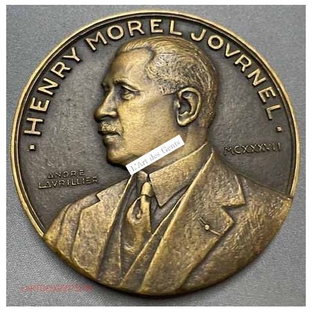 Médaille Henry MOREL JOURNEL Président C.C. de Lyon (erreur) par André LAVRILLIER,  lartdesgents.fr