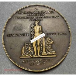 Médaille Henry MOREL JOURNEL Président C.C. de Lyon (erreur) par André LAVRILLIER,  lartdesgents.fr