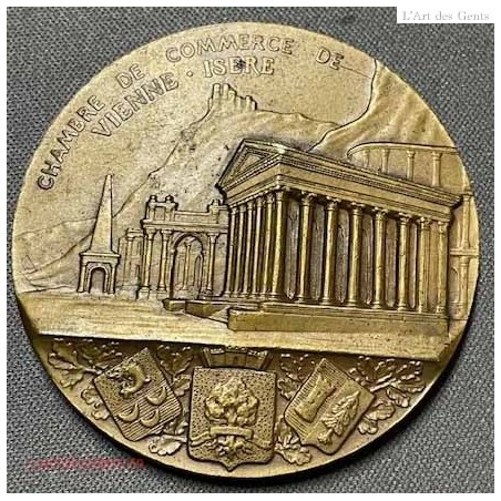 Médaille CHAMBRE DE COMMERCE de VIENNE ISERE 1938 par L. PENIN,  lartdesgents.fr