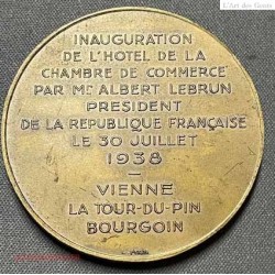 Médaille CHAMBRE DE COMMERCE de VIENNE ISERE 1938 par L. PENIN,  lartdesgents.fr