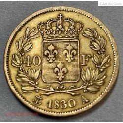 CHARLES X 40 Francs or  1830 A, lartdesgents.fr