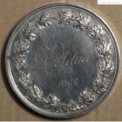 Médaille Argent "1er prix d'Académie d'après Nature" 1866, attribué à Pétua (17), lartdesgents.fr