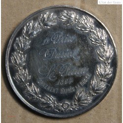 Médaille Argent Napoléon III "1er prix dessin Ornement",1864 attribué à Pétua (16), lartdesgents.fr