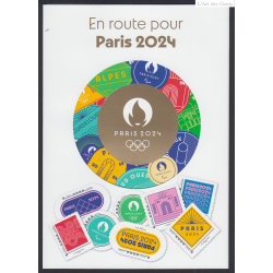 Collector 8 Timbres Jeux olympiques et Paralympiques Paris 2024 Neuf** lartdesgents