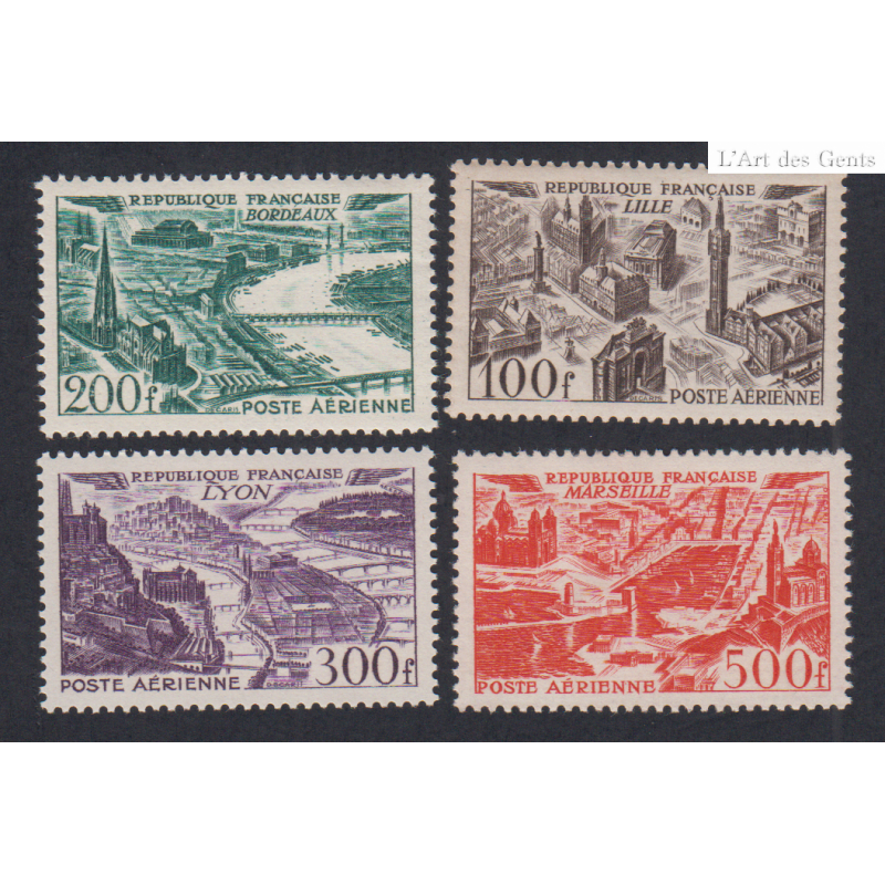 Timbres Poste Aérienne -  n°24 à n°27 - 1949- Neufs** - Cote 110 Euros- lartdesgents