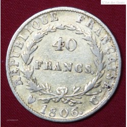 NAPOLÉON Ier - 40 FRANCS OR 1806 U TURIN, lartdesgents.fr