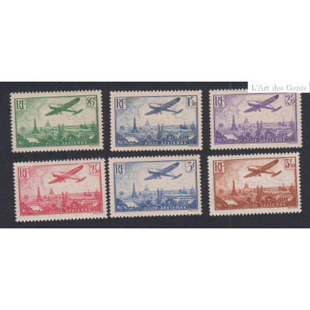 Série Timbres Poste Aérienne -  n°8 à n°13 - 1936 - Neufs** - Cote 300 Euros -lartdesgents