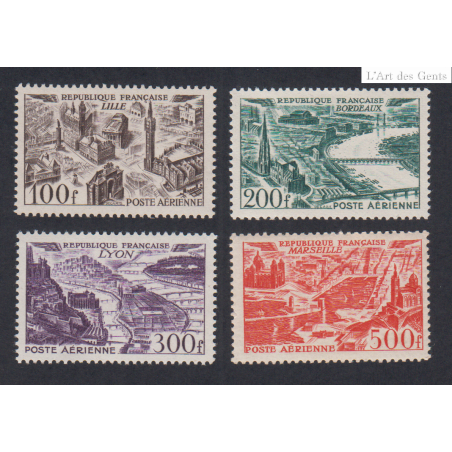 Timbres Poste Aérienne -  n°24 à n°27 - 1949- Neufs** - Cote 110 Euros- lartdesgents