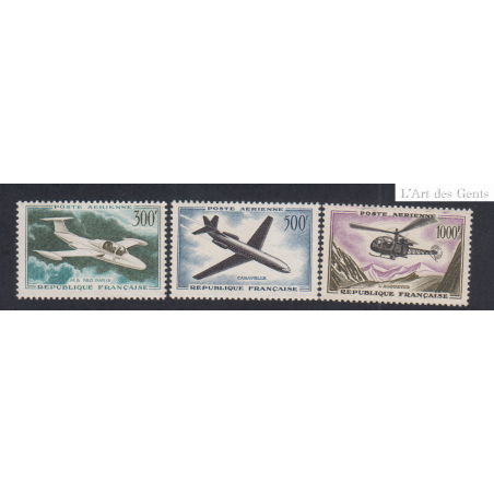 Série Timbres Poste Aérienne n°35 à n°37- Neufs** cote 110 euros, lartdesgents